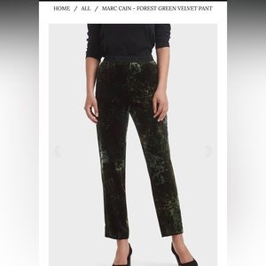 Marc Cain - Forest Green Velvet Pant